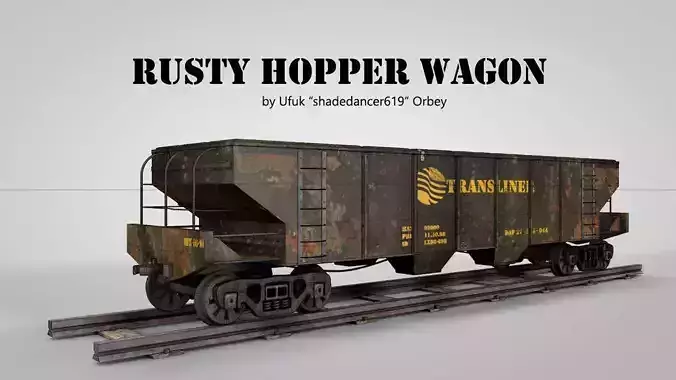 Rusty Hopper Wagon