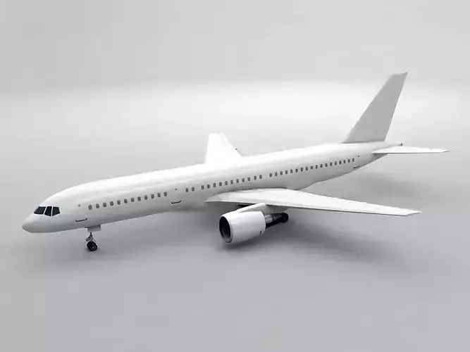  Boeing 757-200 Airliner - Generic White Low-poly 3D model