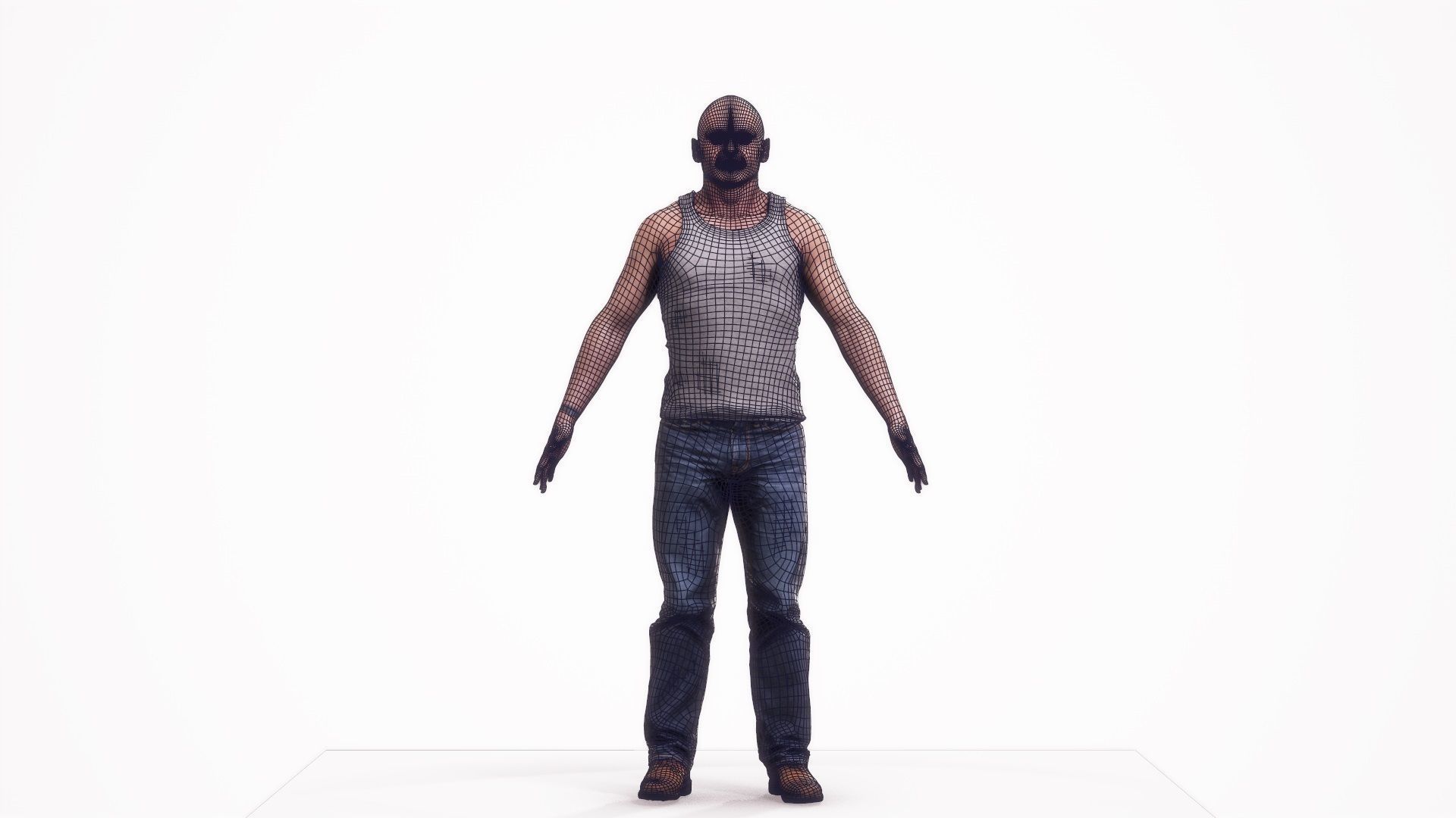 Human Man Scan - 184M Low-poly 3D model_6