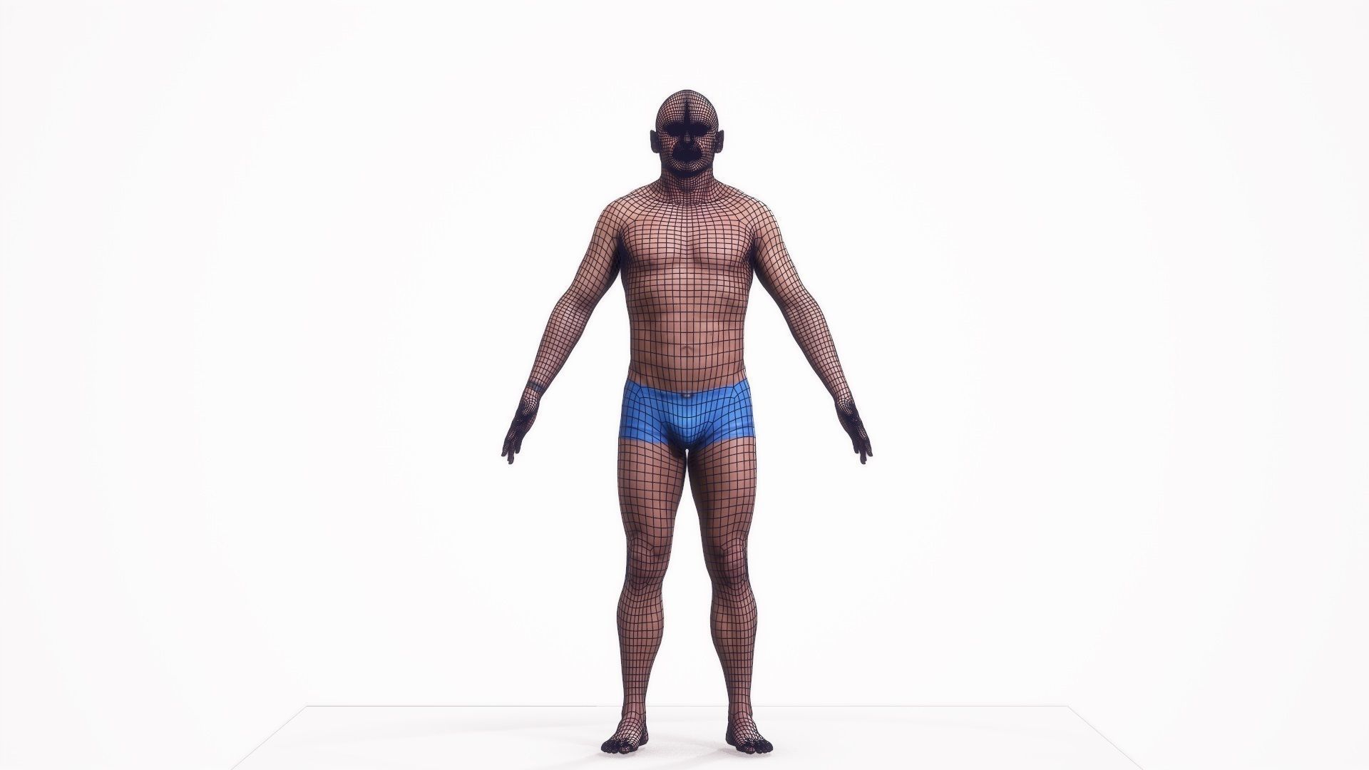 Human Man Scan - 184M Low-poly 3D model_7