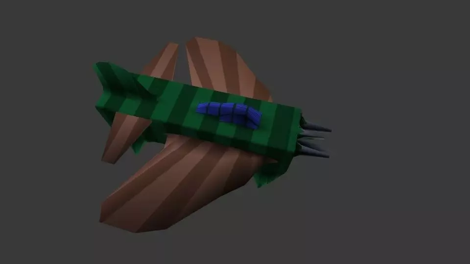 Fantasy Fighter Low-poly 3D model_0