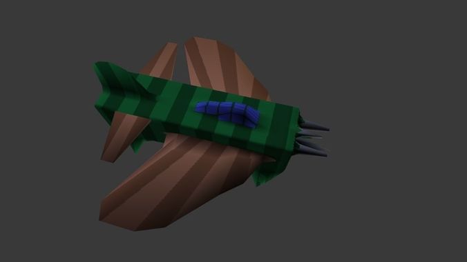 Fantasy Fighter Low-poly 3D model
