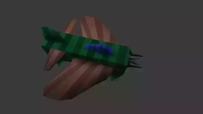 Fantasy Fighter Low-poly 3D model
