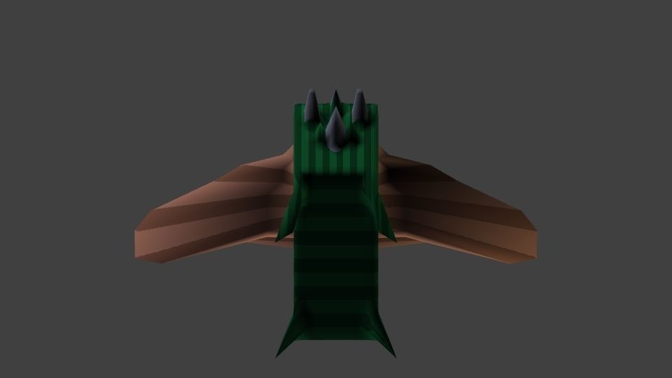 Fantasy Fighter Low-poly 3D model_7