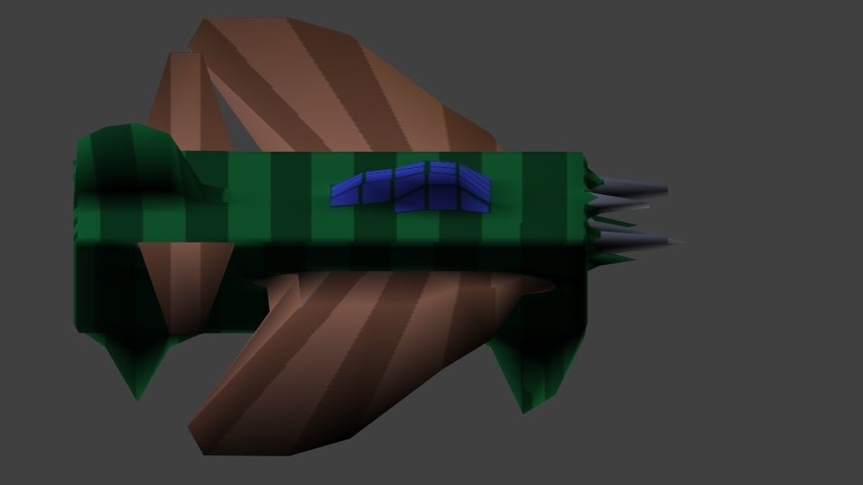 Fantasy Fighter Low-poly 3D model_6