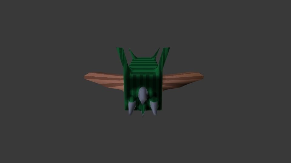 Fantasy Fighter Low-poly 3D model_1