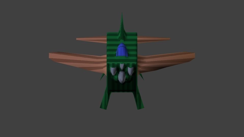 Fantasy Fighter Low-poly 3D model_4