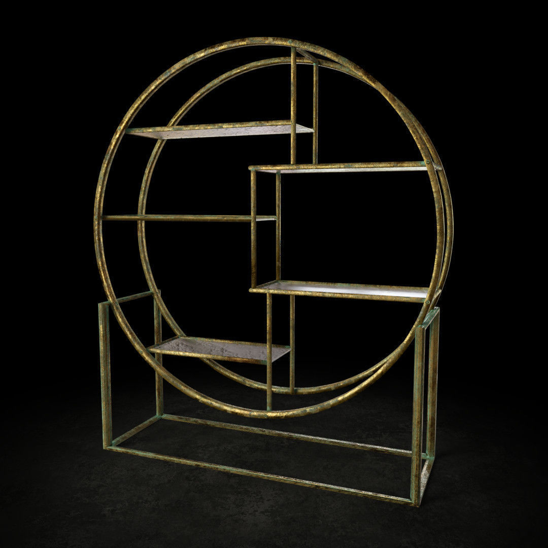 Art Deco Style Shelf Unit 3D model CGTrader