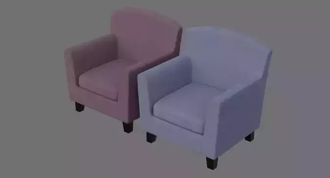 Chair 2A Low-poly 3D model