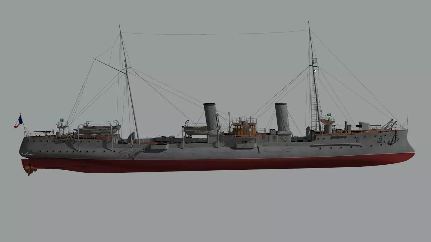 Destroyer Casabianca 3D model_0