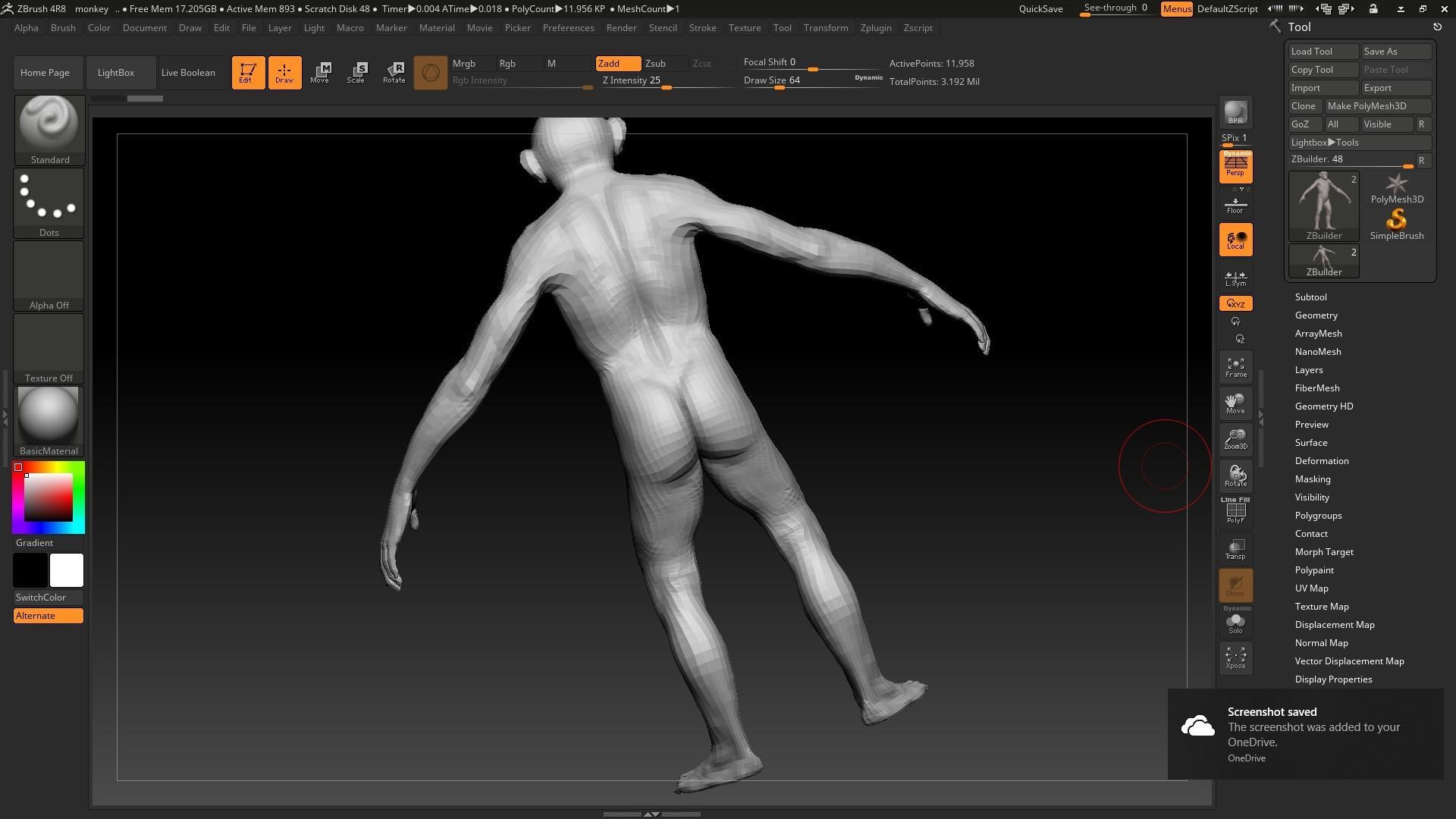 monkey low poly human body Low-poly 3D model_7