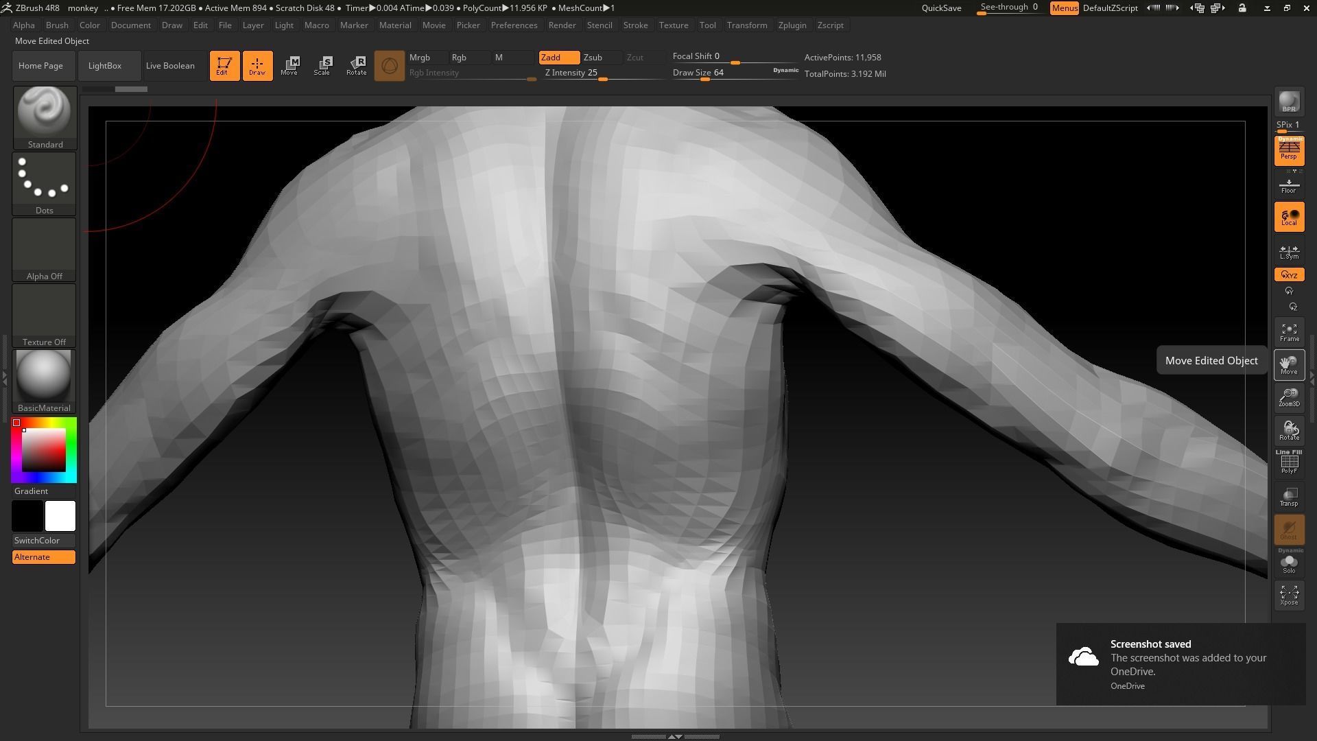 monkey low poly human body Low-poly 3D model_4