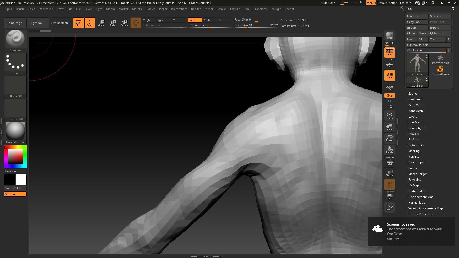 monkey low poly human body Low-poly 3D model_5