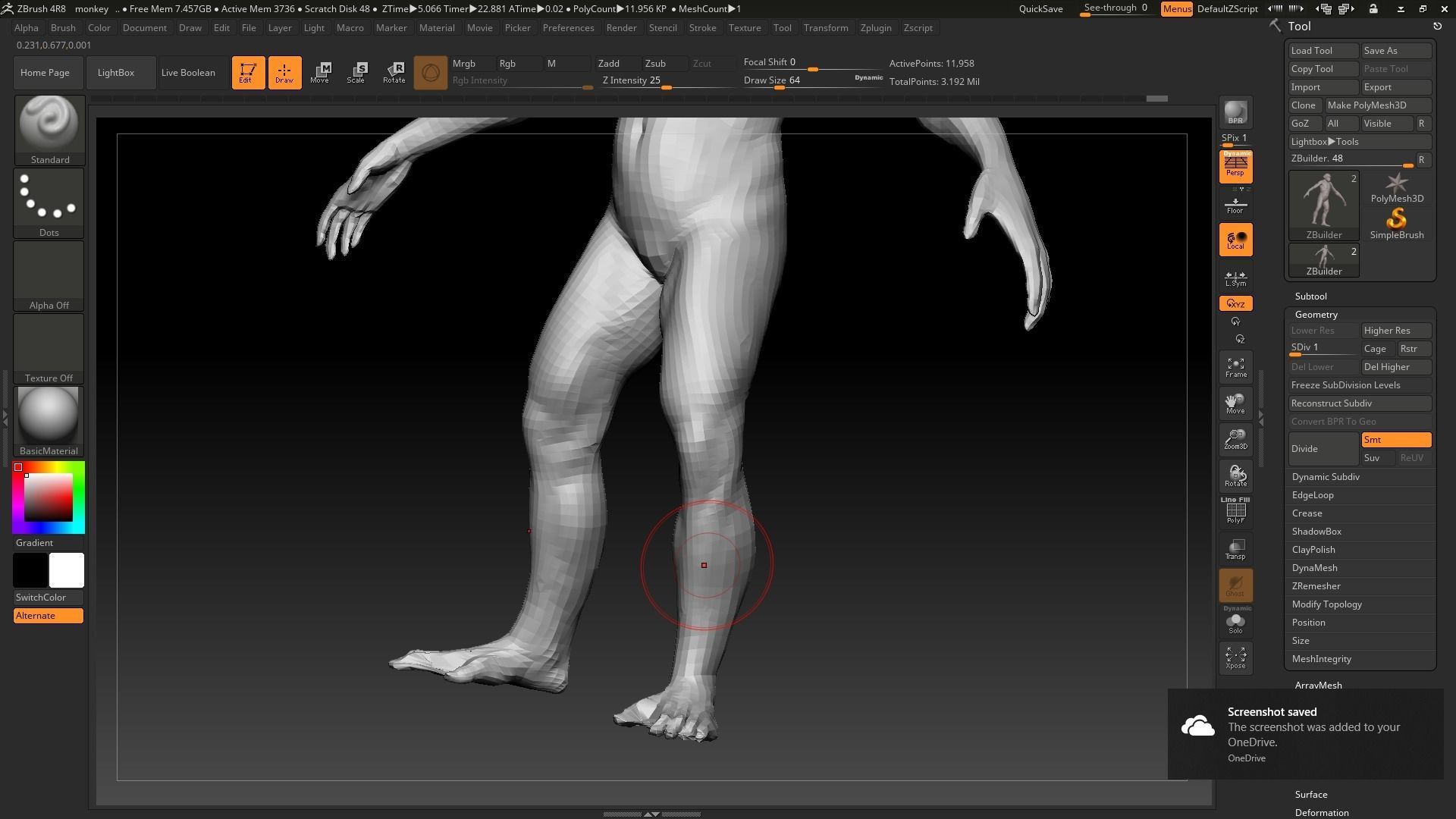 monkey low poly human body Low-poly 3D model_3