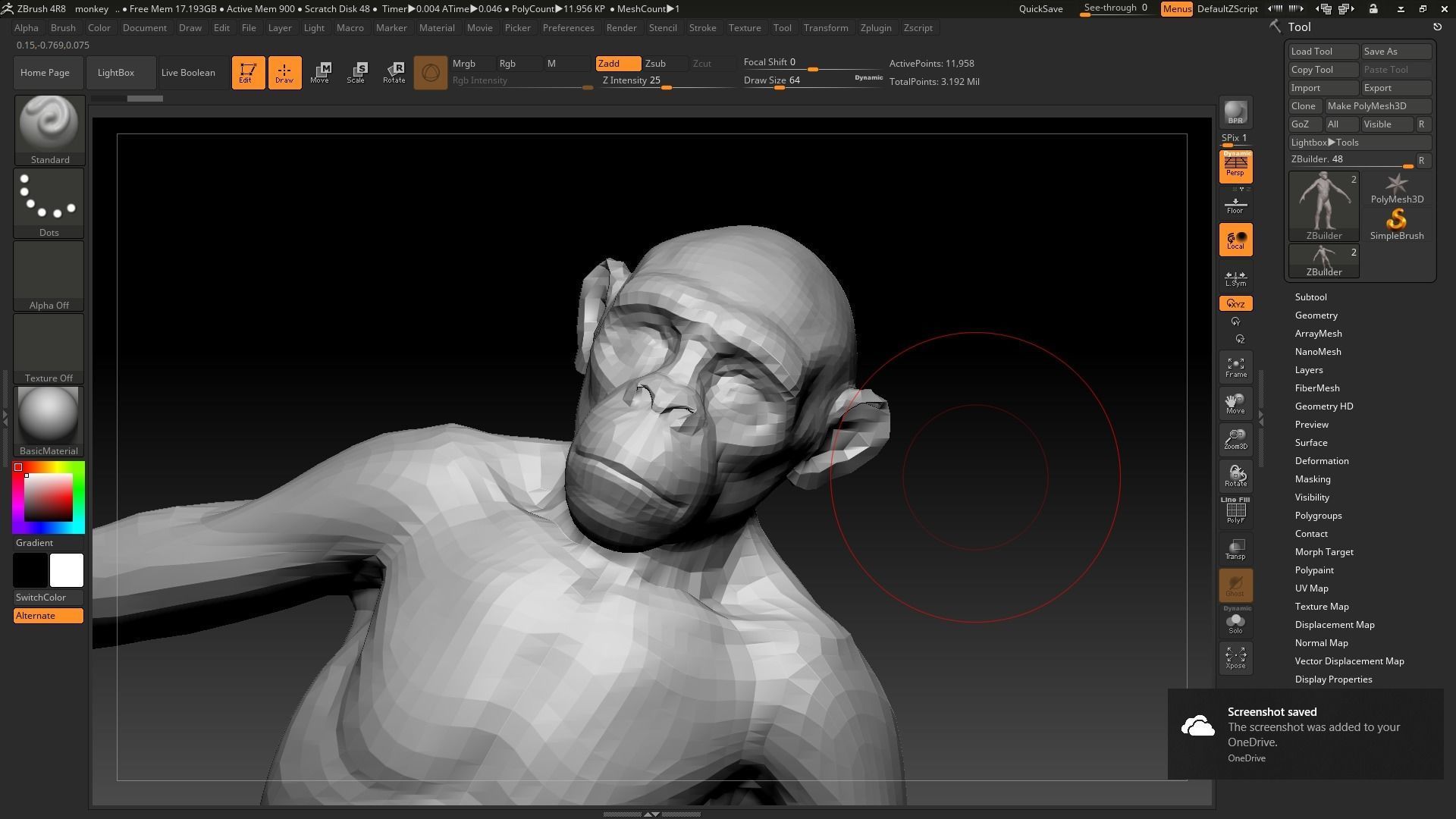 monkey low poly human body Low-poly 3D model_6