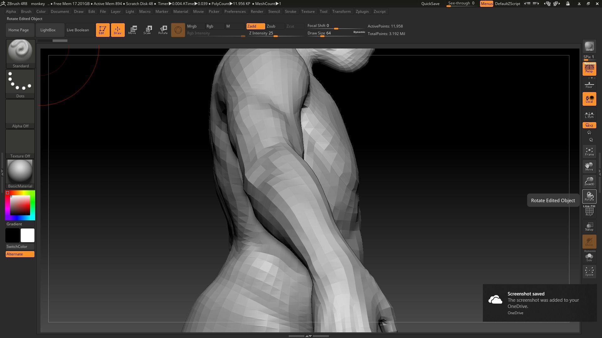 monkey low poly human body Low-poly 3D model_13