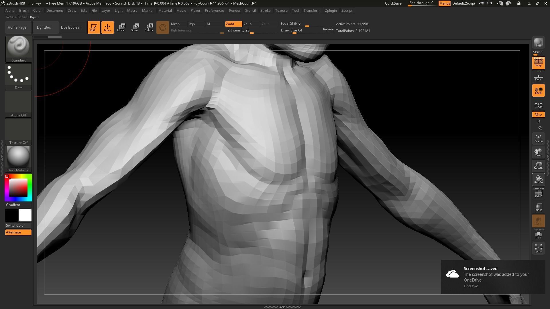 monkey low poly human body Low-poly 3D model_14