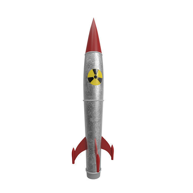 nuke nuclear war head cartoon style model 3D print model_2
