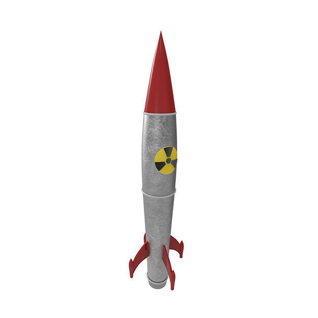nuke nuclear war head cartoon style model 3D print model_1