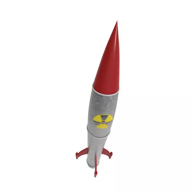nuke nuclear war head cartoon style model 3D print model_0