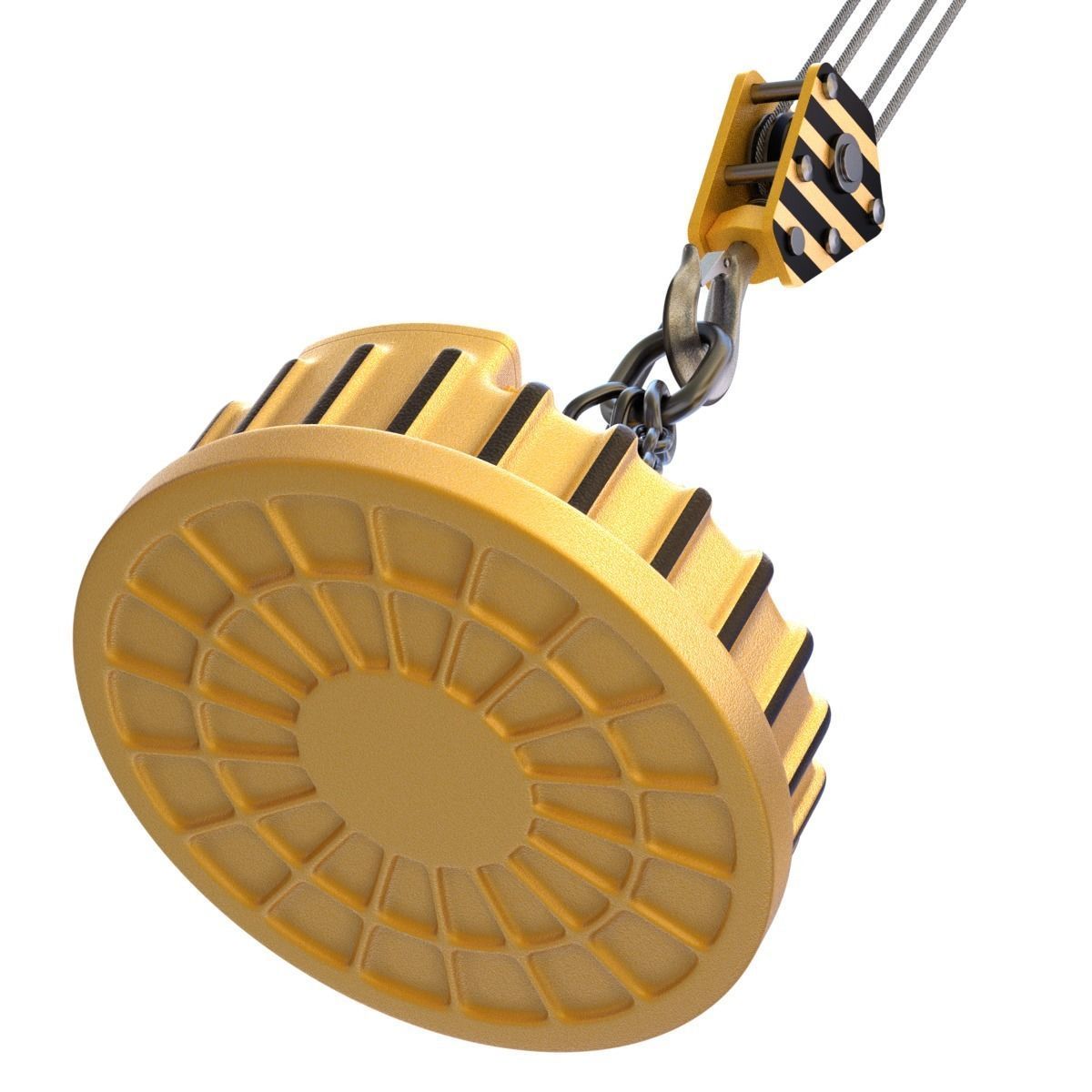 Electromagnetic Lifter with Hook 3D model_5