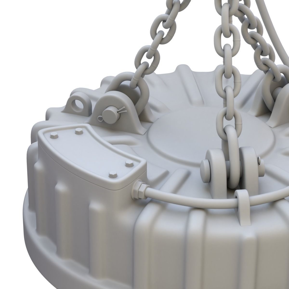 Electromagnetic Lifter with Hook 3D model_17