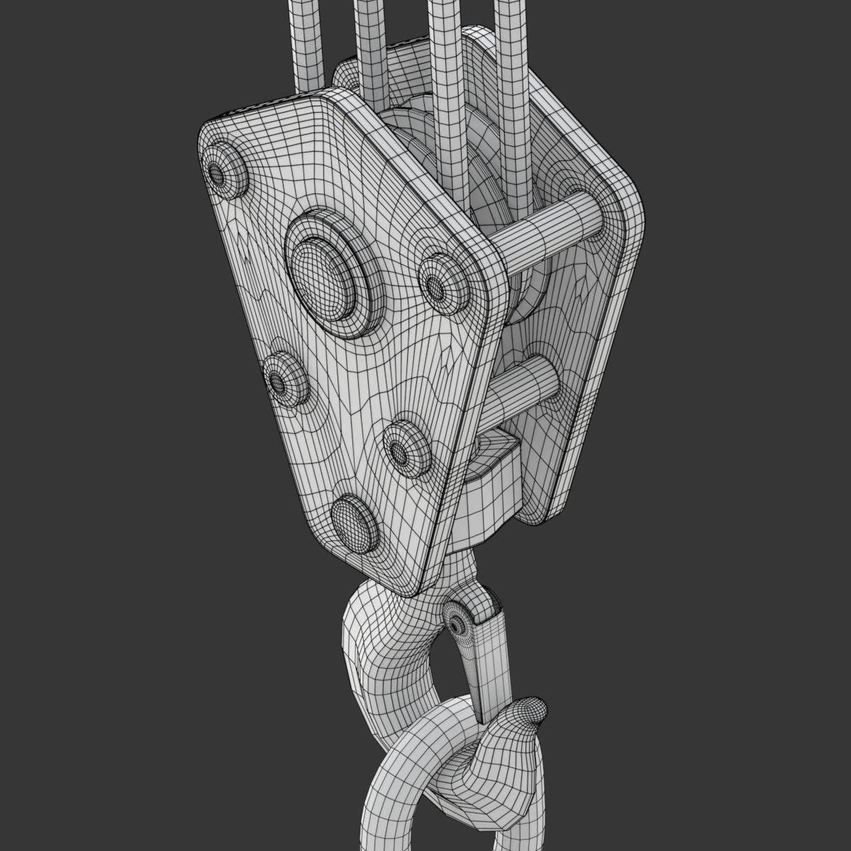 Electromagnetic Lifter with Hook 3D model_29