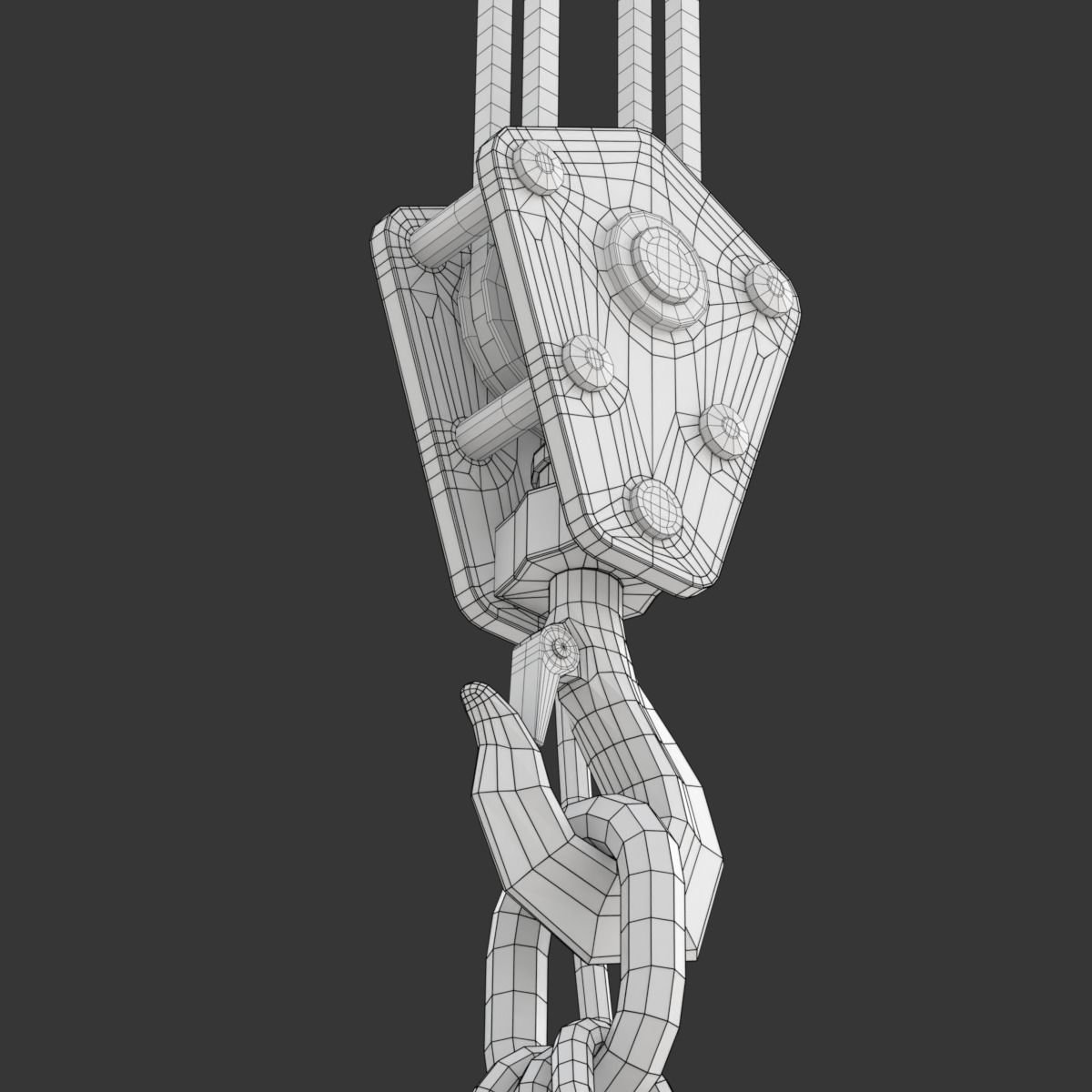 Electromagnetic Lifter with Hook 3D model_23