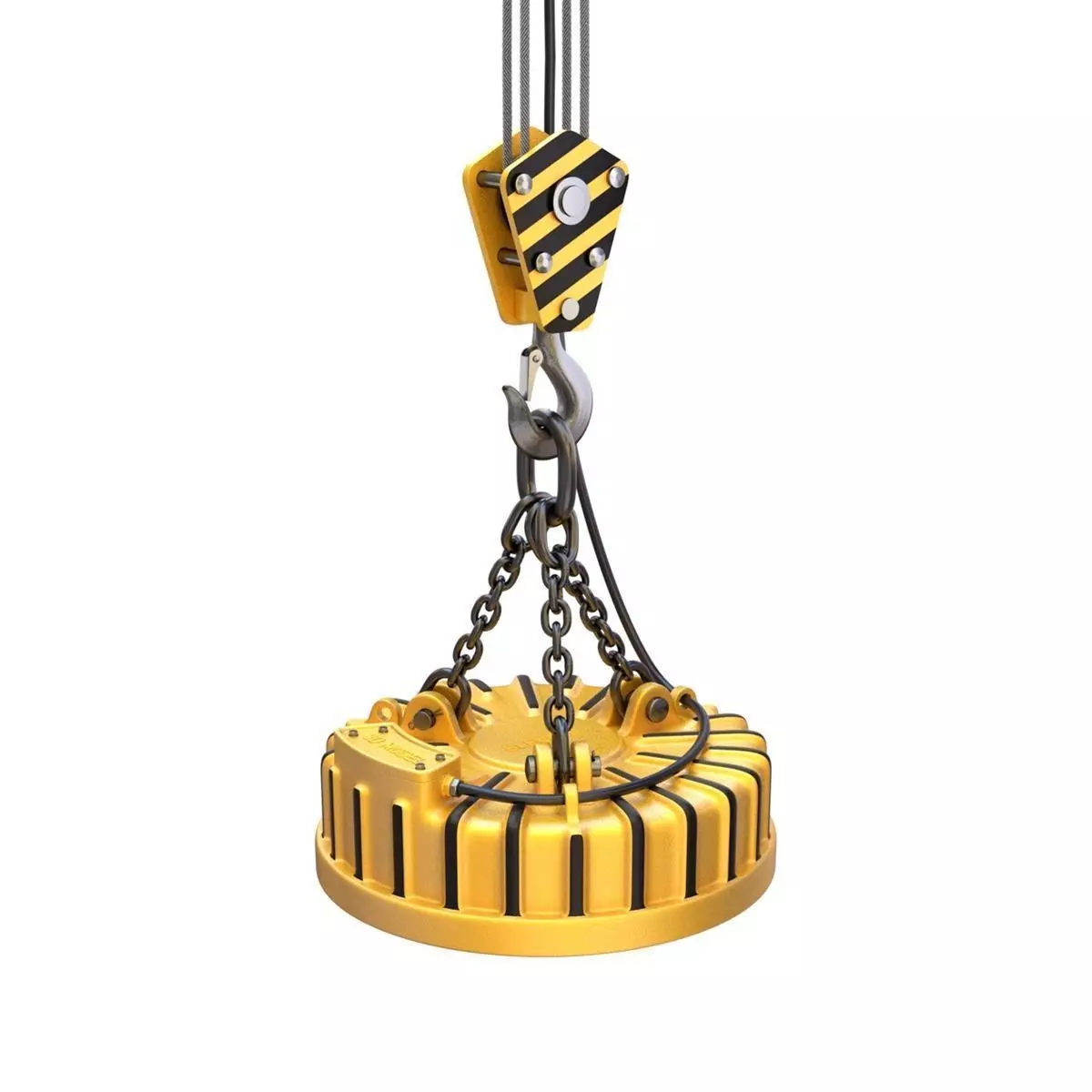 Electromagnetic Lifter with Hook 3D model_0