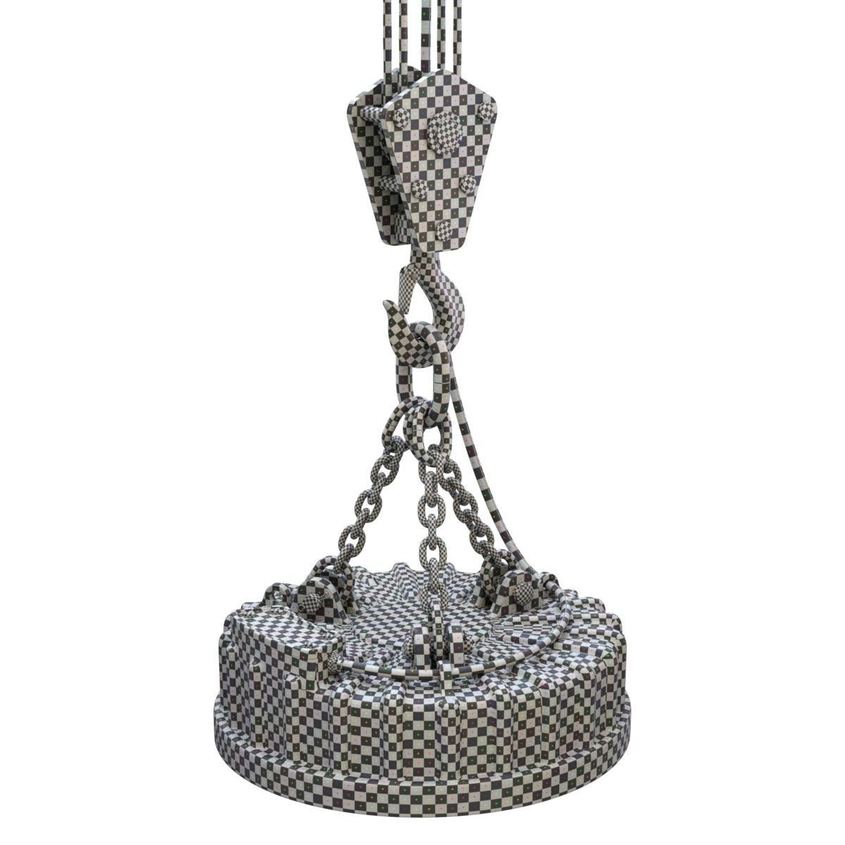 Electromagnetic Lifter with Hook 3D model_11