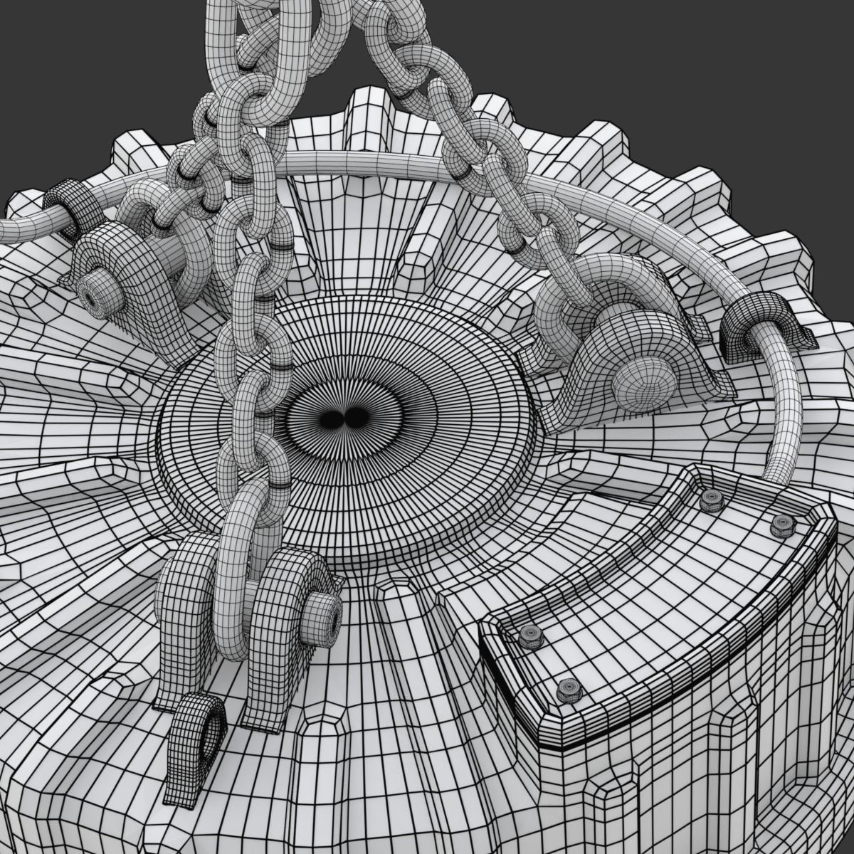 Electromagnetic Lifter with Hook 3D model_33
