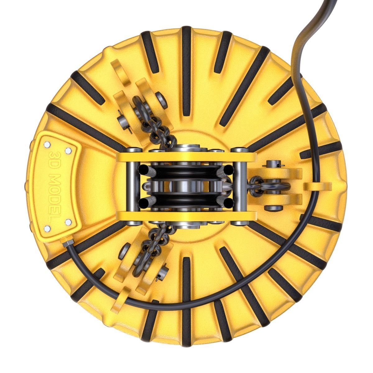 Electromagnetic Lifter with Hook 3D model_9