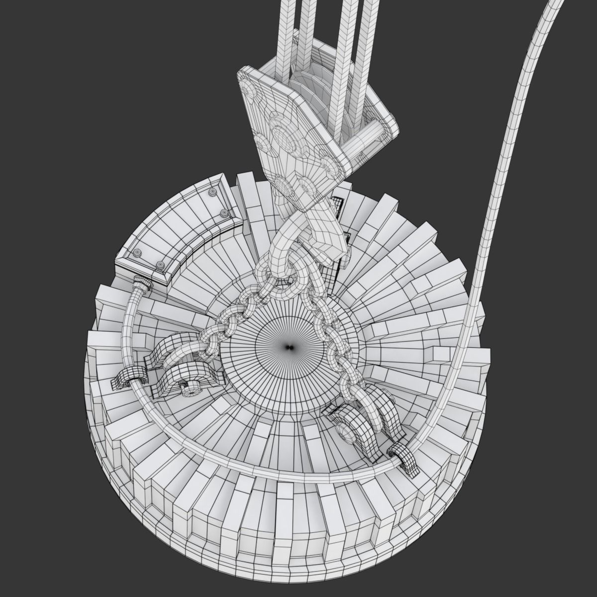Electromagnetic Lifter with Hook 3D model_20