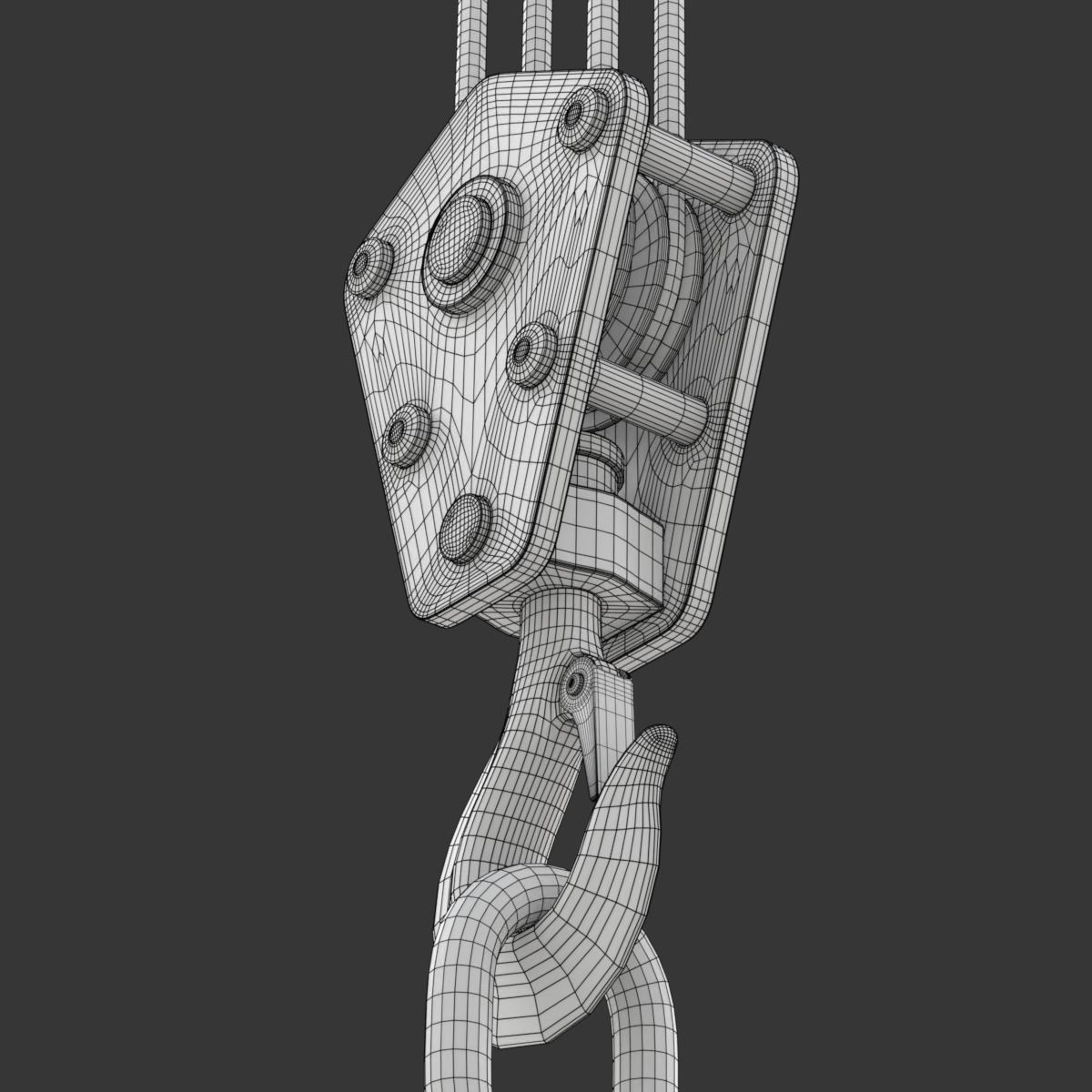 Electromagnetic Lifter with Hook 3D model_25