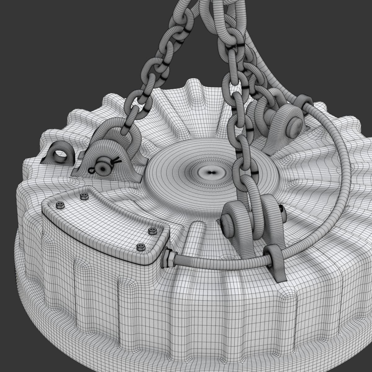 Electromagnetic Lifter with Hook 3D model_34