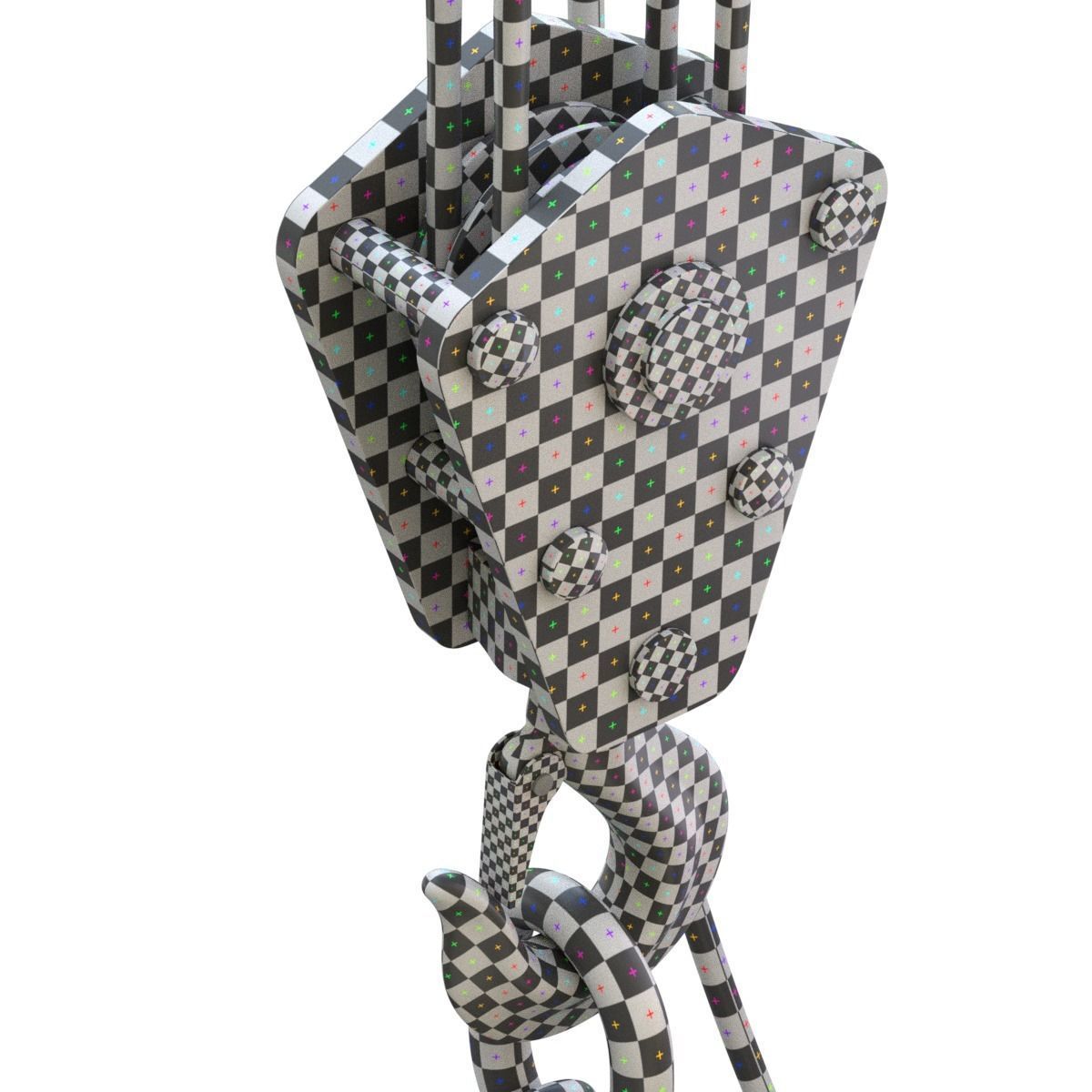 Electromagnetic Lifter with Hook 3D model_12