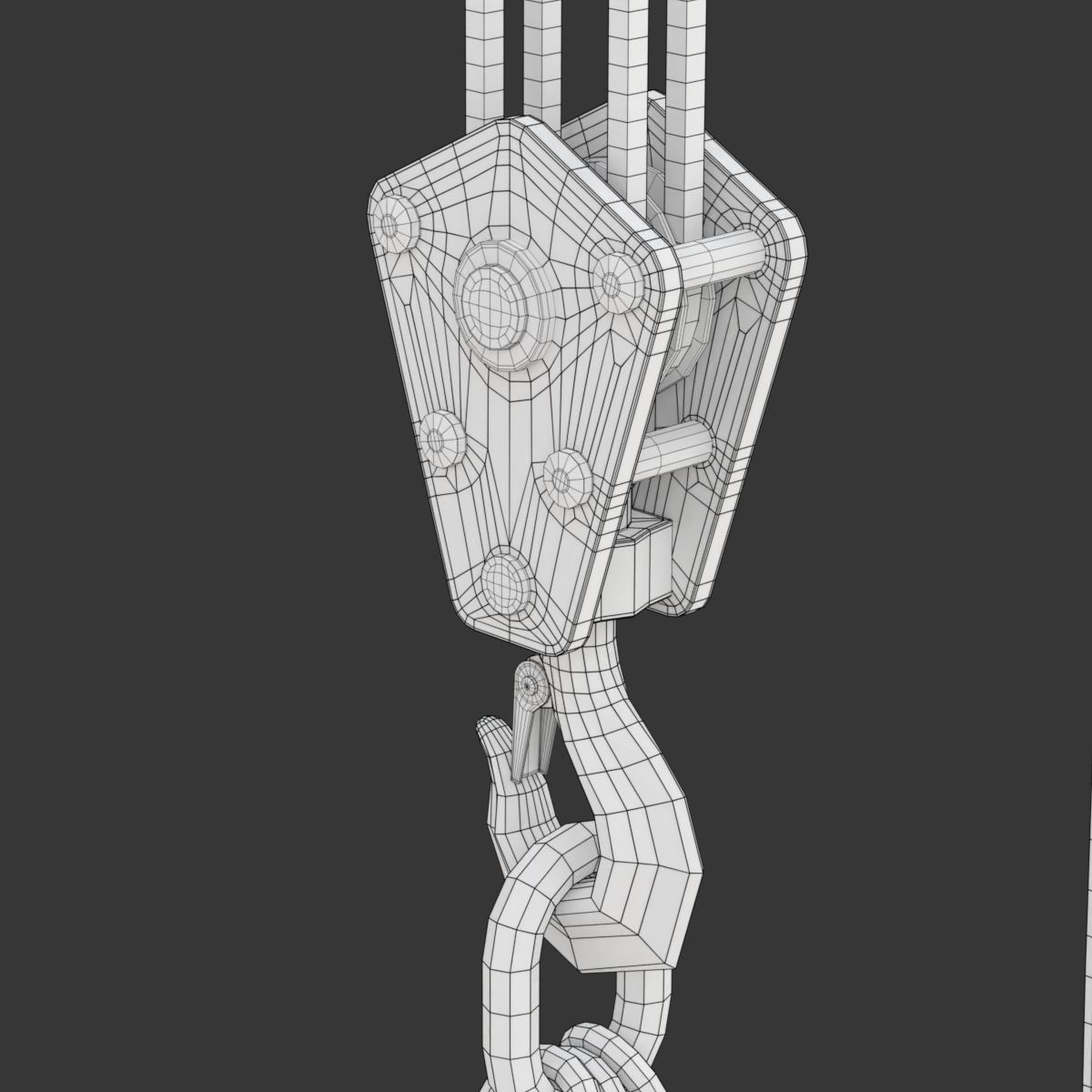 Electromagnetic Lifter with Hook 3D model_24