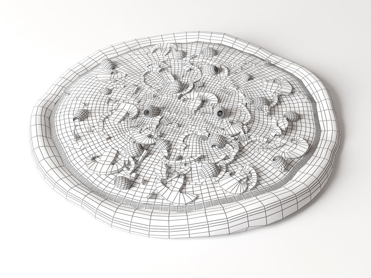 Burgers collection and pizza - FAST FOOD set 1 3D model_12