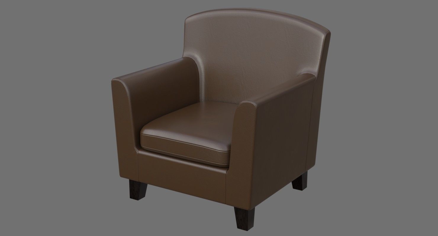 Chair 2B Low-poly 3D model_4