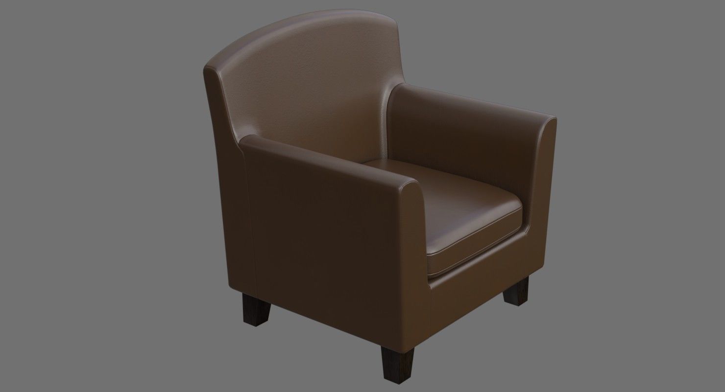 Chair 2B Low-poly 3D model_5