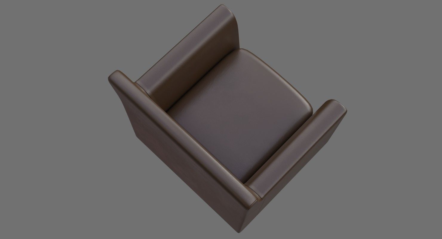 Chair 2B Low-poly 3D model_6