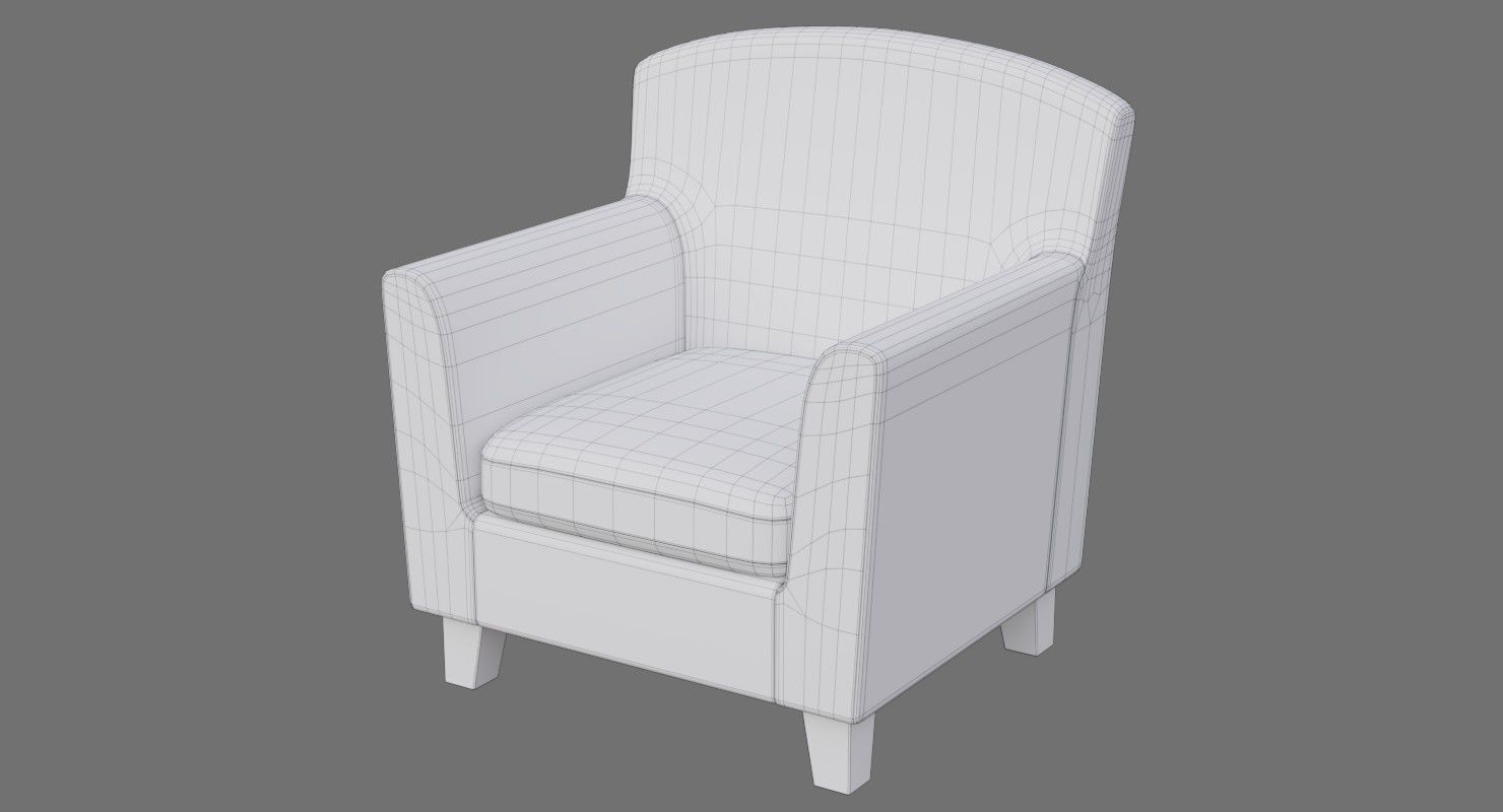 Chair 2B Low-poly 3D model_10