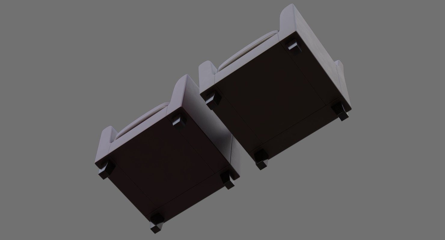 Chair 2B Low-poly 3D model_3