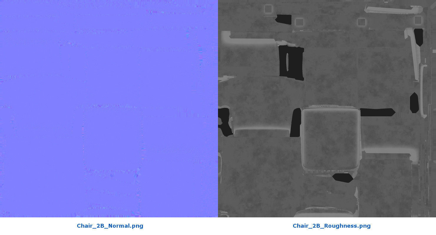 Chair 2B Low-poly 3D model_14