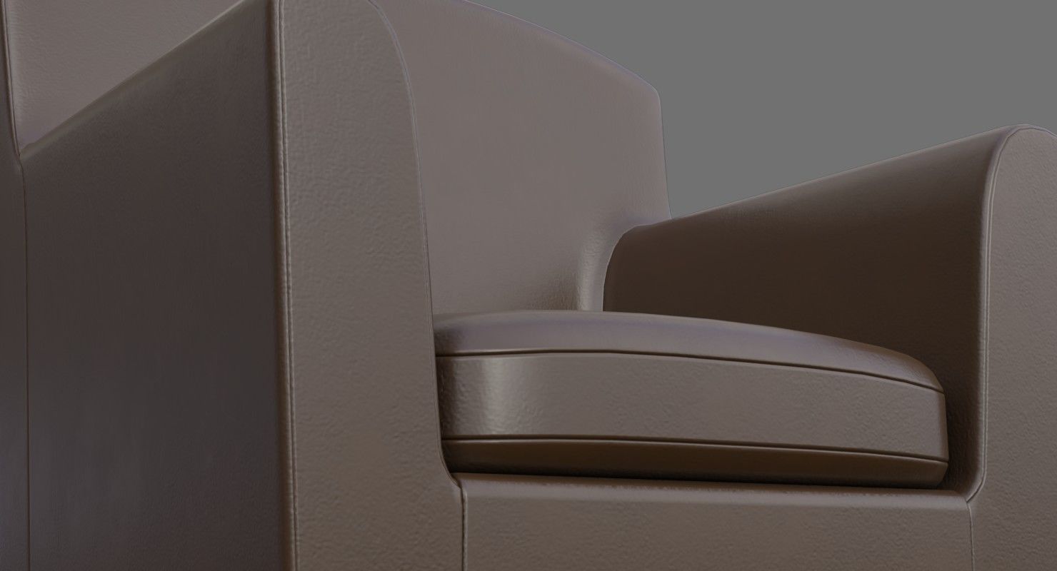 Chair 2B Low-poly 3D model_9