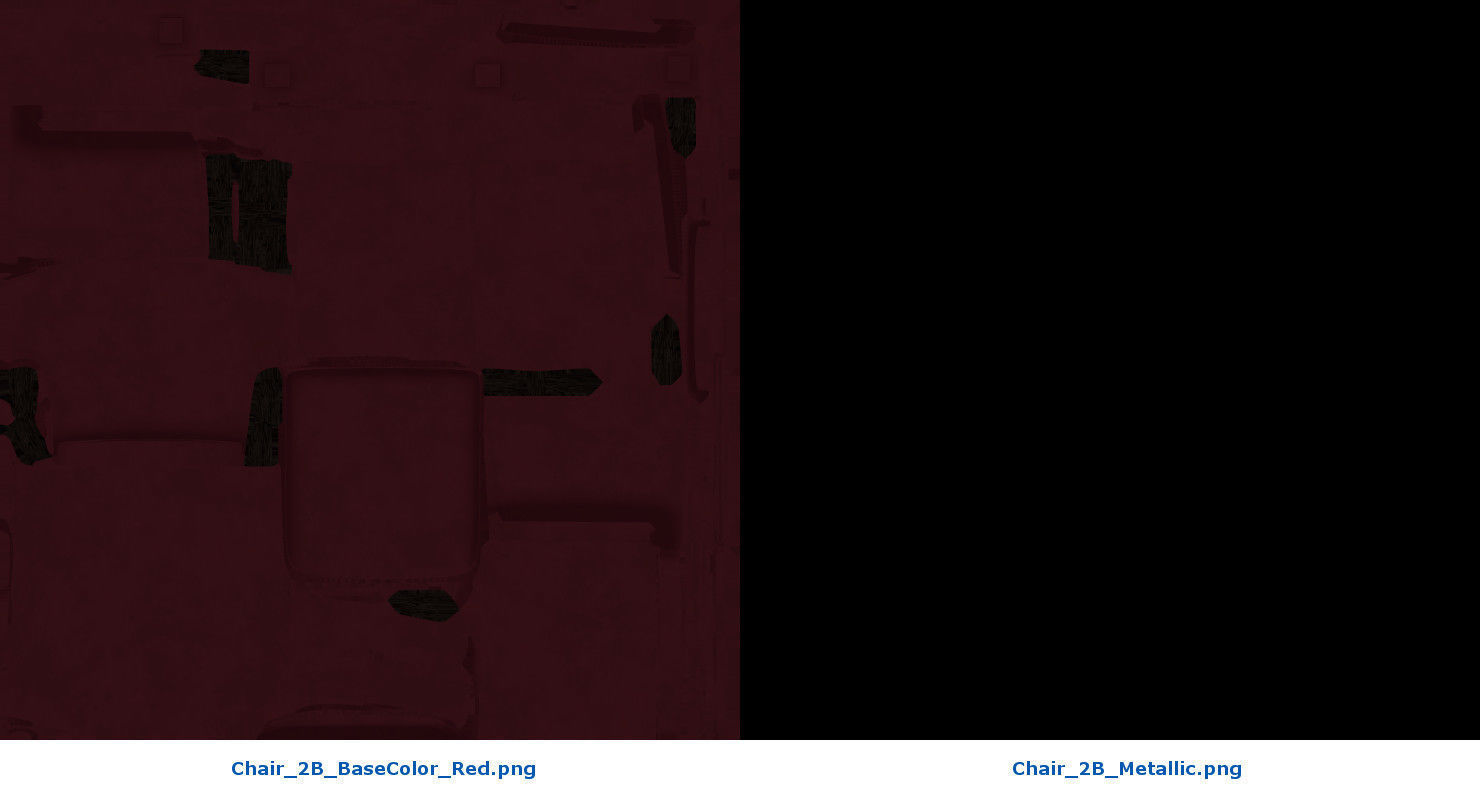 Chair 2B Low-poly 3D model_13