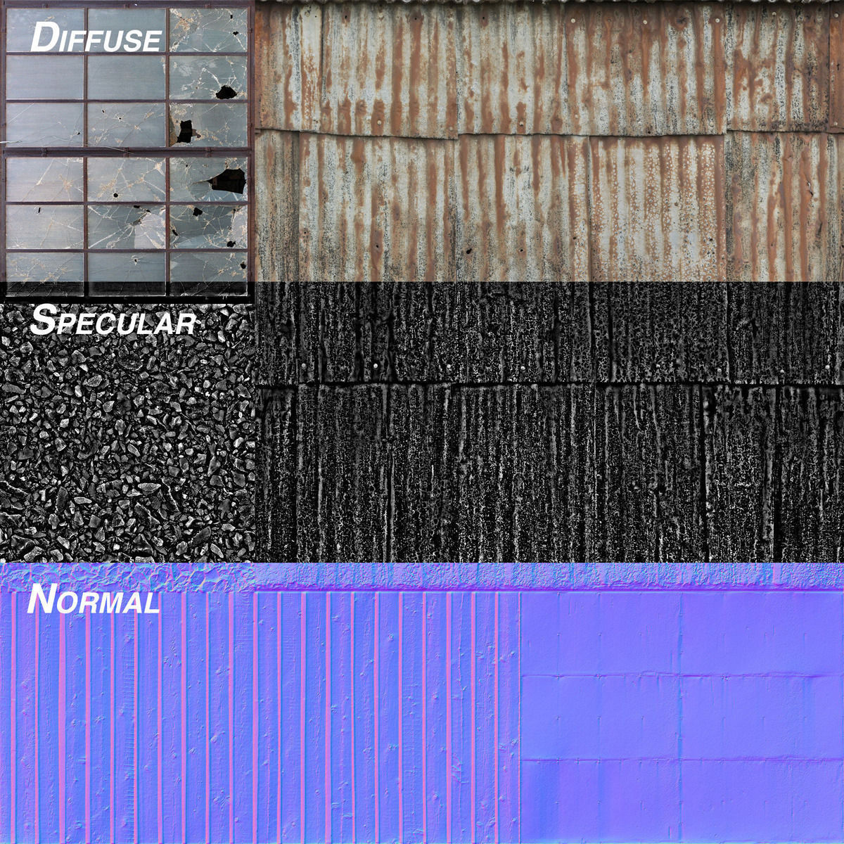 Old coal wooden tipple 3D model_23