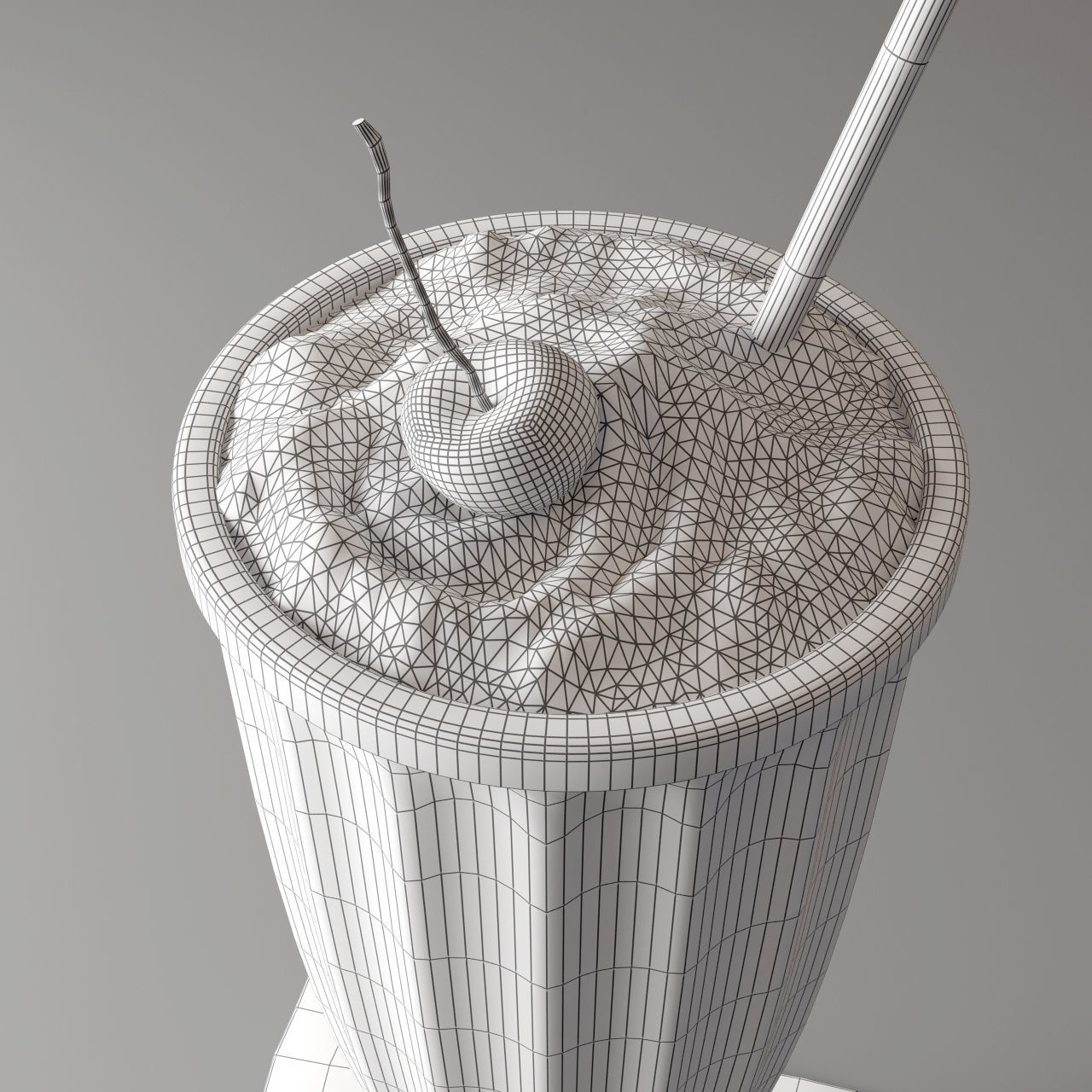 Donuts collections and Milkshake - FOOD set 2  3D model_9