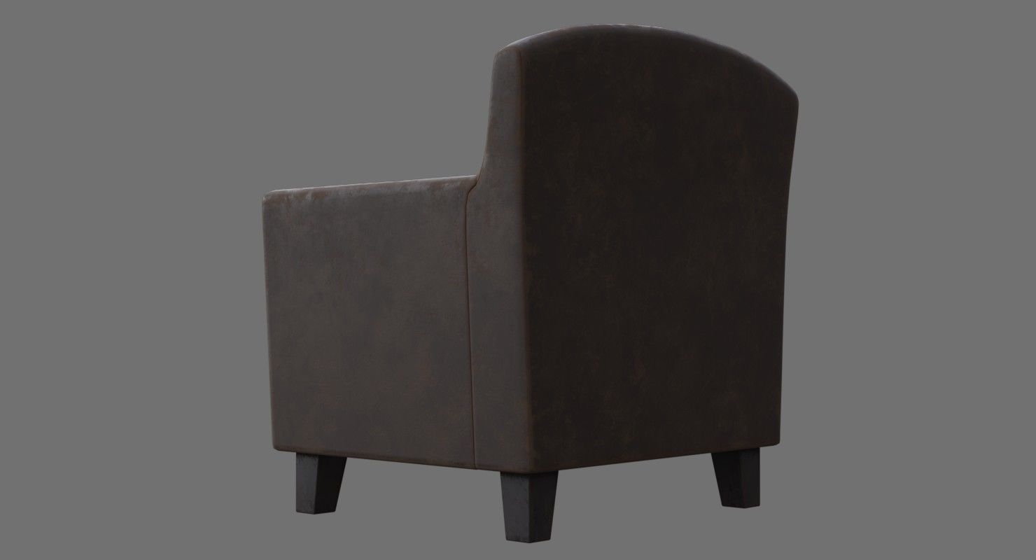 Chair 2C Low-poly 3D model_7
