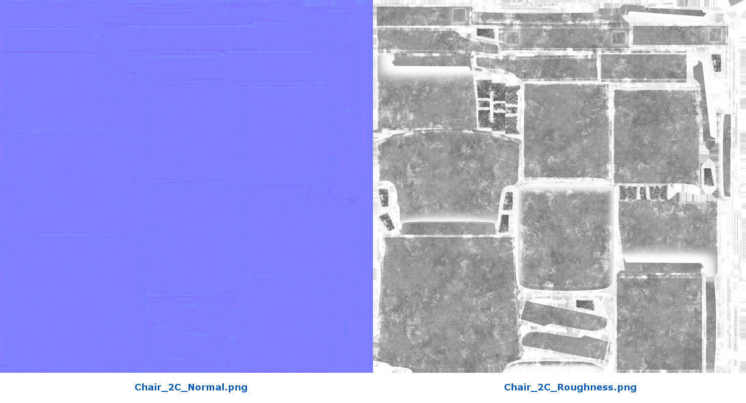 Chair 2C Low-poly 3D model_14